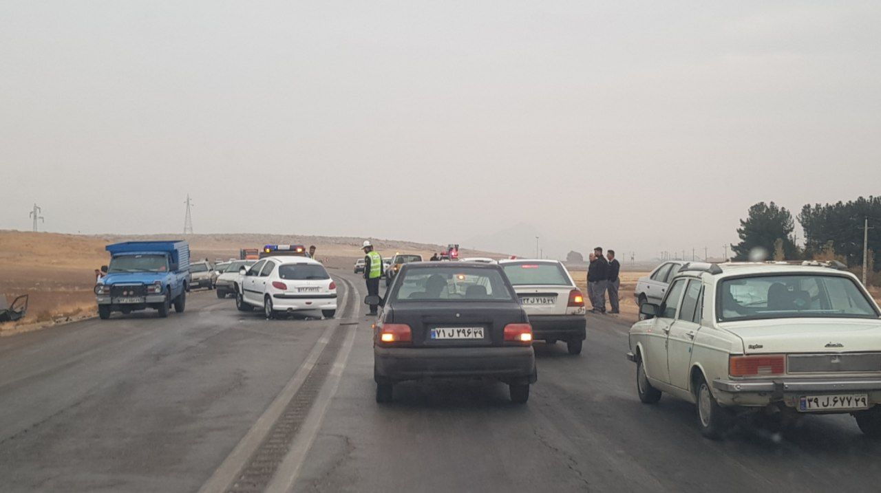 🔻 تصادف زنجیره‌ای صبح امروز در محور روانسر – کرمانشاه