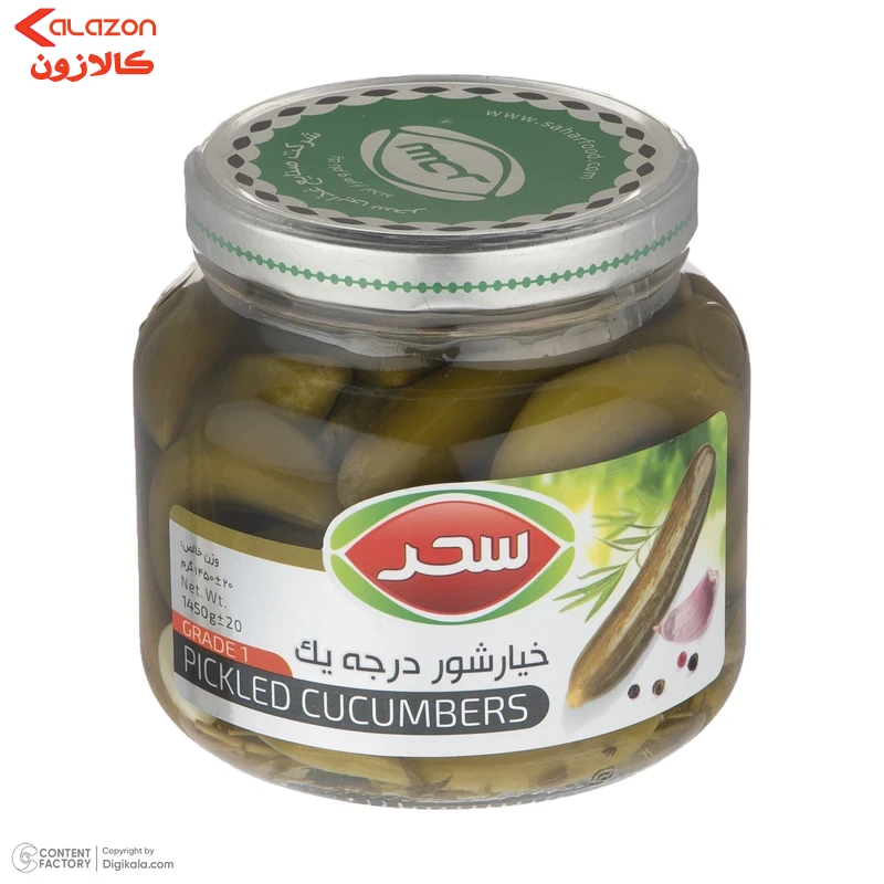 خیارشور درجه یک سحر - 1450 گرم