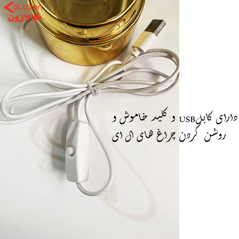 چراغ خواب مدل گوی کریستال چرخان طرح دلفین و قلب