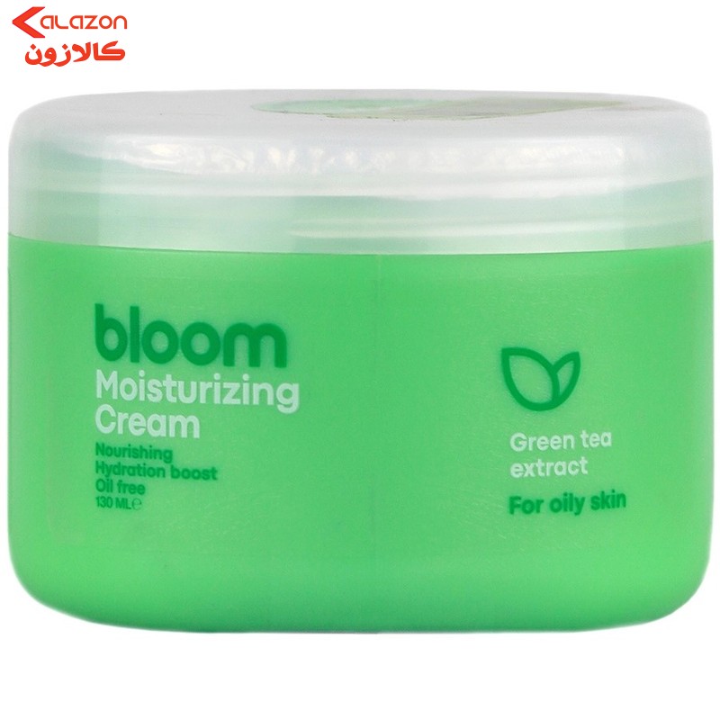 کرم آبرسان و مرطوب کننده دست و صورت بلوم مدل عصاره چای سبز مناسب برای پوست چرب حجم 130 میلی لیتر