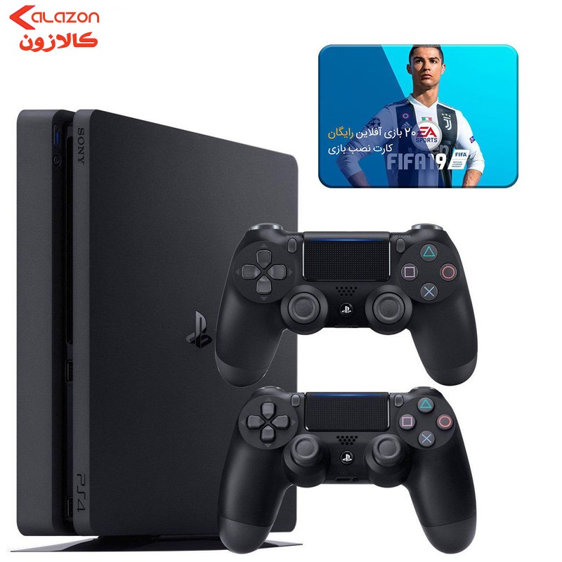 کنسول بازی سونی مدل Playstation 4 Slim ریجن 2 کد CUH-2216B ظرفیت 1 ترابایت به همراه 20 عدد بازی
