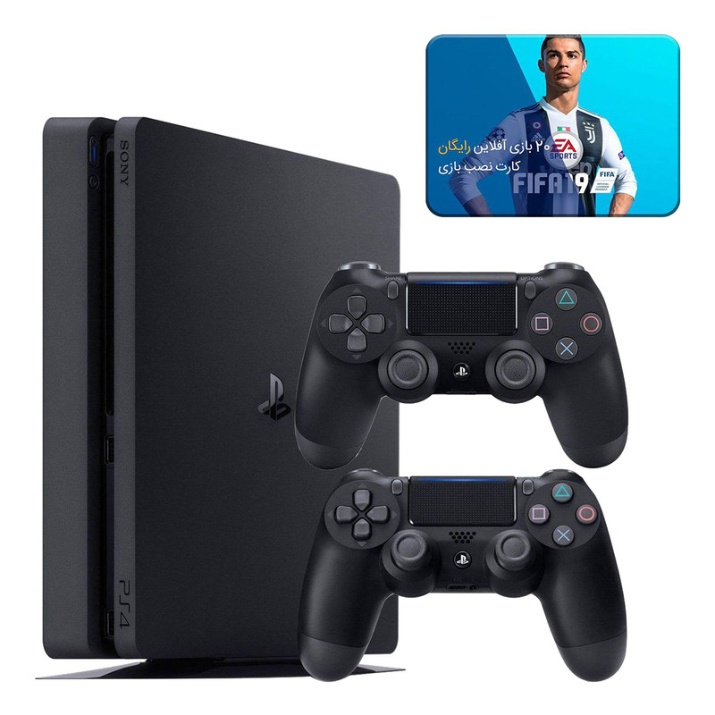 کنسول بازی سونی مدل Playstation 4 Slim ریجن 2 کد CUH-2216B ظرفیت 1 ترابایت به همراه 20 عدد بازی