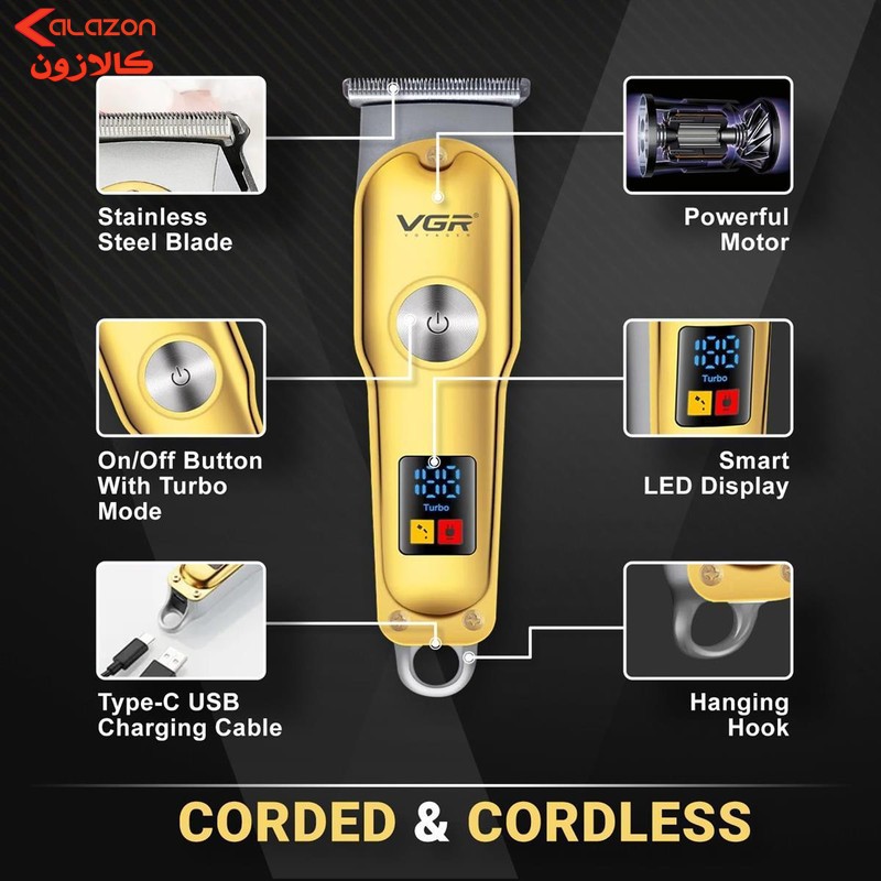 ماشین اصلاح موی صورت و بدن وی جی ار مدل V_290