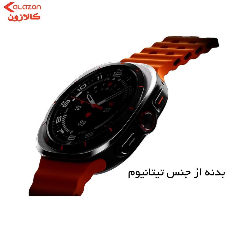 ساعت هوشمند سامسونگ مدل Galaxy Watch Ultra دارای قابلیت های کنترل موسیقی (Music Player)، قابلیت مکالمه از طریق بلوتوث، قابلیت تغییر طرح ساعت یا تم، صفحه همیشه روشن (Always-on Display)، پشتیبانی از دستیار صوتی بند سیلیکون