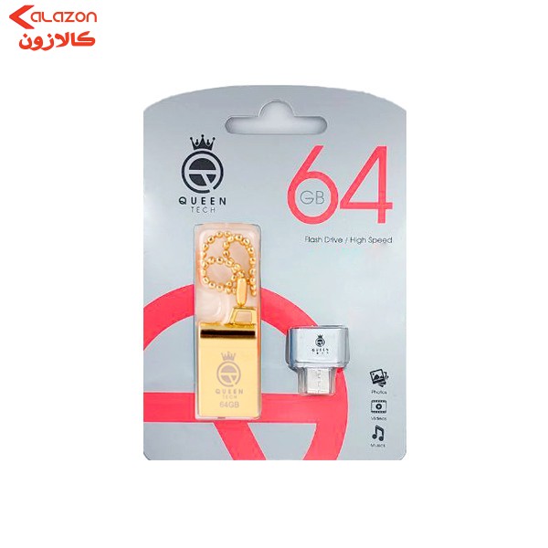 فلش مموری کوئین تک مدل MARVEL C-PLUS ظرفیت 64 گیگابایت به همراه  مبدل USB-TYPE C