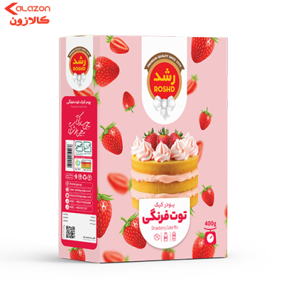پودر کیک توت فرنگی رشد