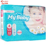 پوشک مای بیبی 34عددی سایز4