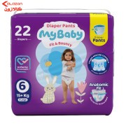 پوشک مای بیبی شورتی سایز 6 بسته 22 عددی