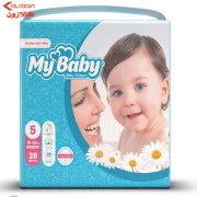 پوشک مای بیبی سایز 5 (12 تا 20 کیلوگرم) بسته 28 عددی