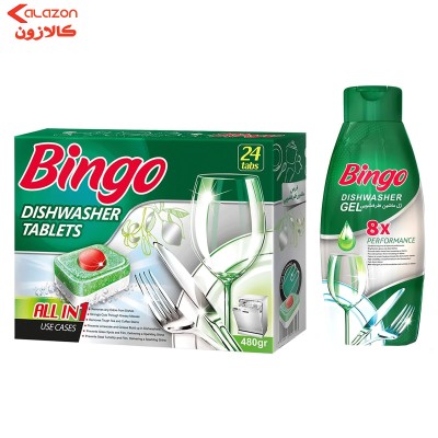 قرص ماشین ظرفشویی بینگو مدل All in One بسته 24 عددی