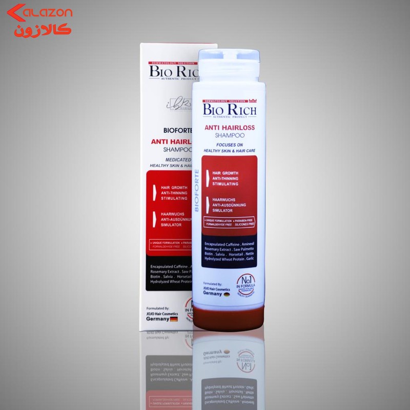 شامپو تقویت‌کننده و ضد ریزش مو بایوریچ مدل ANTI HAIR LOSS حجم 250 میلی‌لیتر