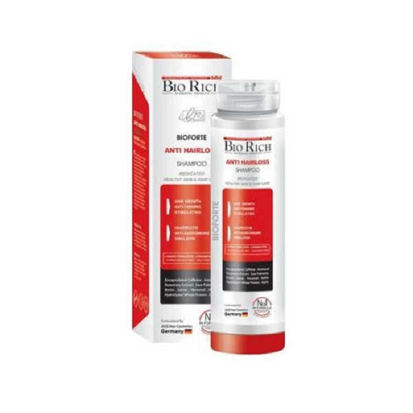 شامپو تقویت‌کننده و ضد ریزش مو بایوریچ مدل ANTI HAIR LOSS حجم 250 میلی‌لیتر