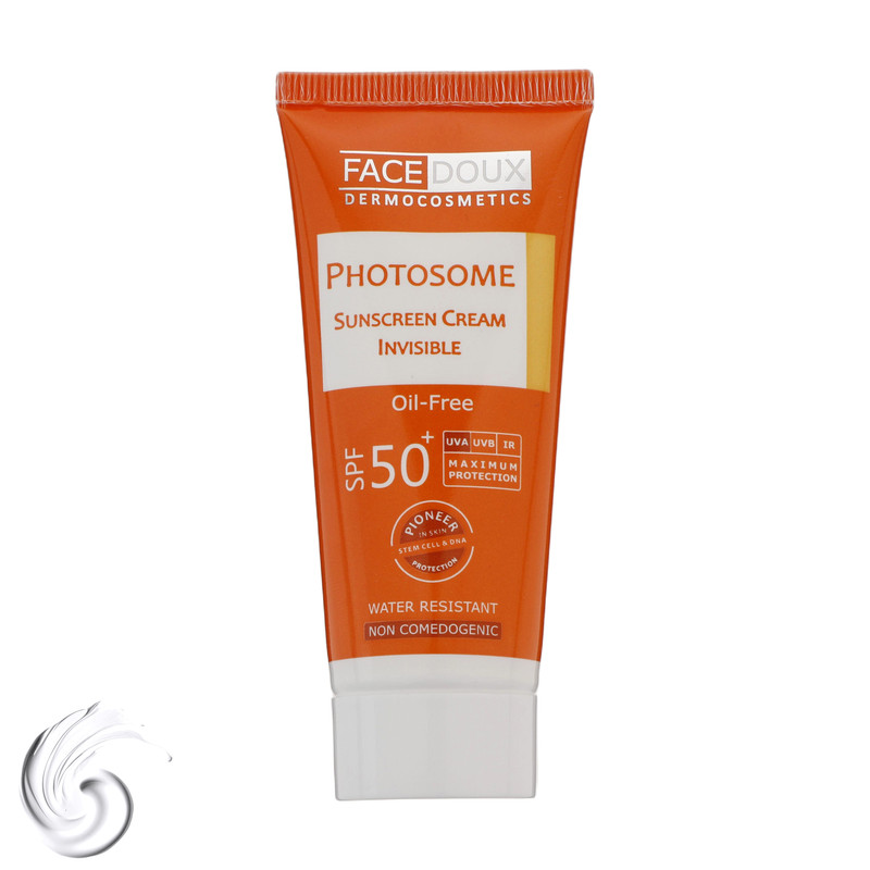 کرم ضد آفتاب بدون رنگ فیس دوکس SPF 50 مدل فوتوزوم محافظ اشعه UVA و UVB، ضد آب ‌مناسب پوست‌ چرب حجم 40 میلی‌لیتر