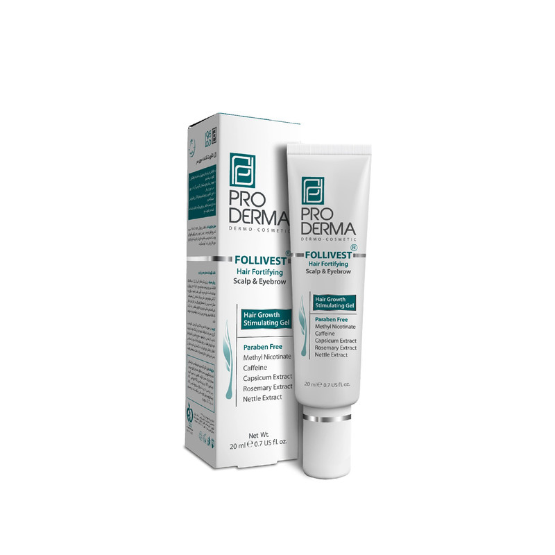 ژل تقویت مو پرودرما مدل follivest حجم 20 میلی لیتر