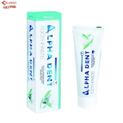 خمیر دندان آلفادنت مدل whitening حجم 75 میلی لیتر