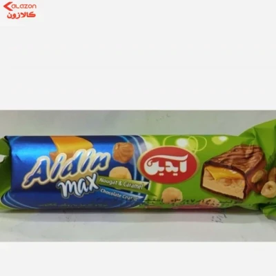 شکلات کارامل با روکش کاکائویی و مغز فندق آیدین