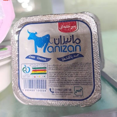 پنیر خامه ای مانیزان 100گرمی