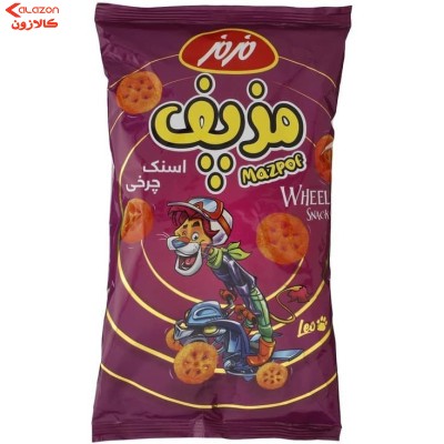 اسنک چرخی مزپف 90گرم