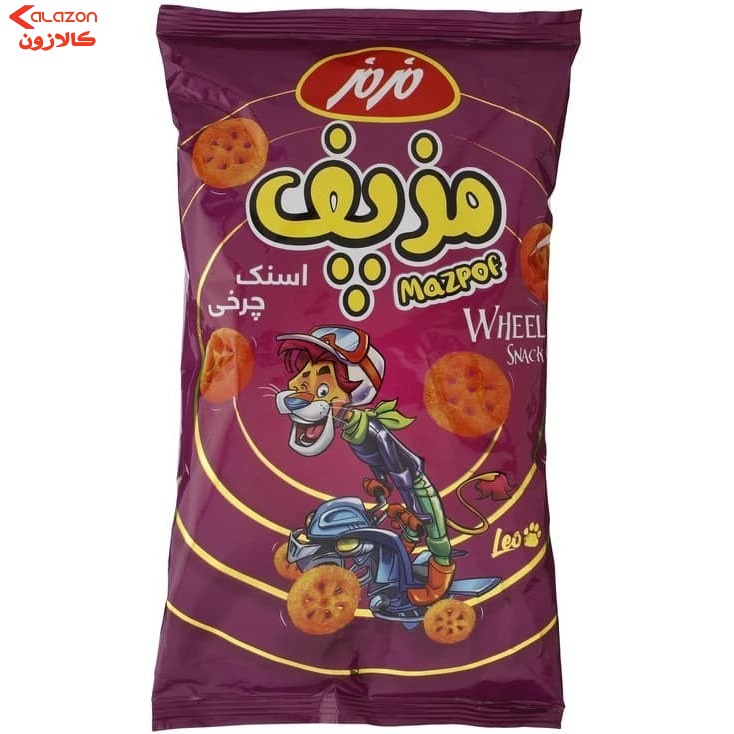 اسنک چرخی مزپف 90گرم