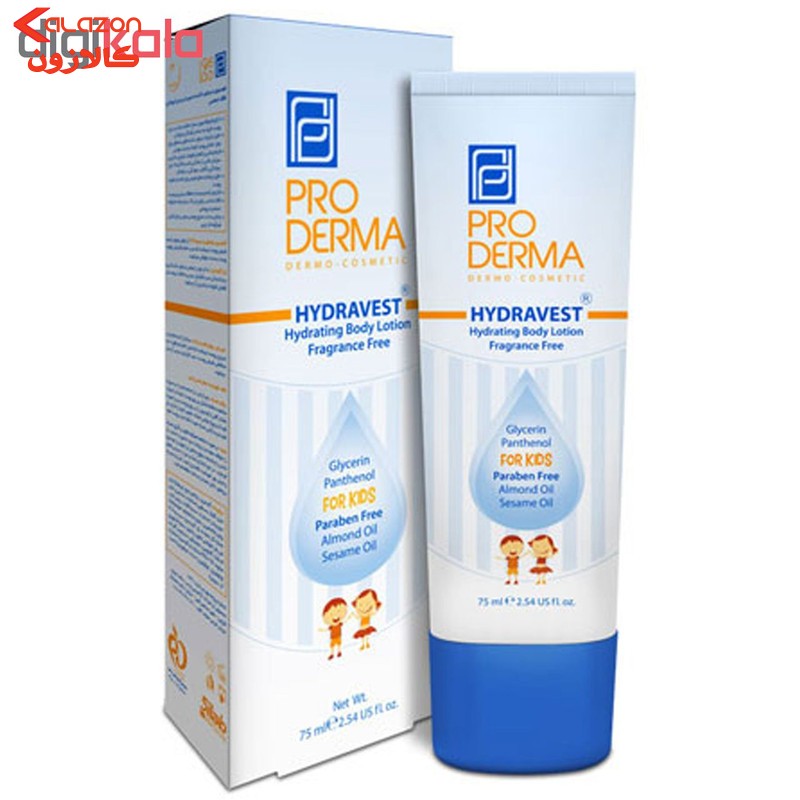 لوسیون مرطوب کننده کودک پرودرم مدل HYDRAVEST حجم 75 میلی لیتر