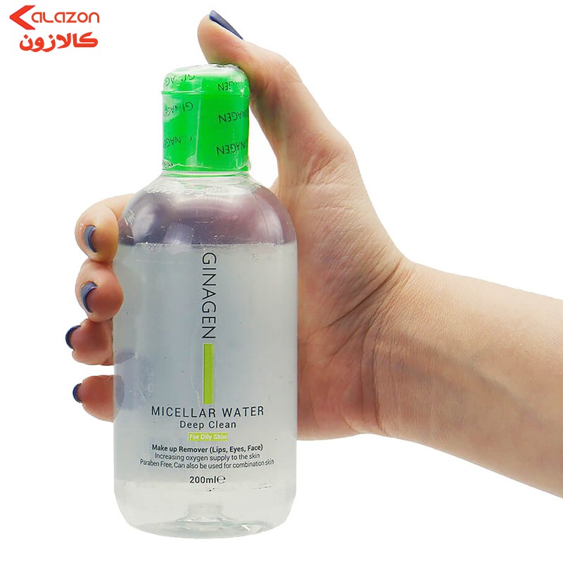 آب پاک‌کننده آرایش صورت ژیناژن مدل میسلار حجم 200 میلی‌لیتر