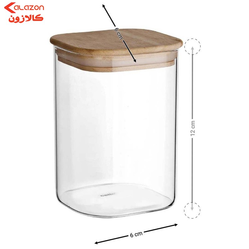 بانکه مدل شیشه ایی درب بامبو کد RT4