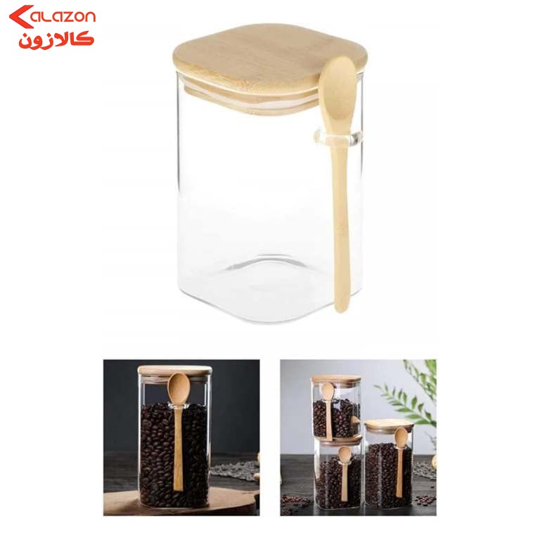 بانکه مدل شیشه ایی درب بامبو کد 8&15