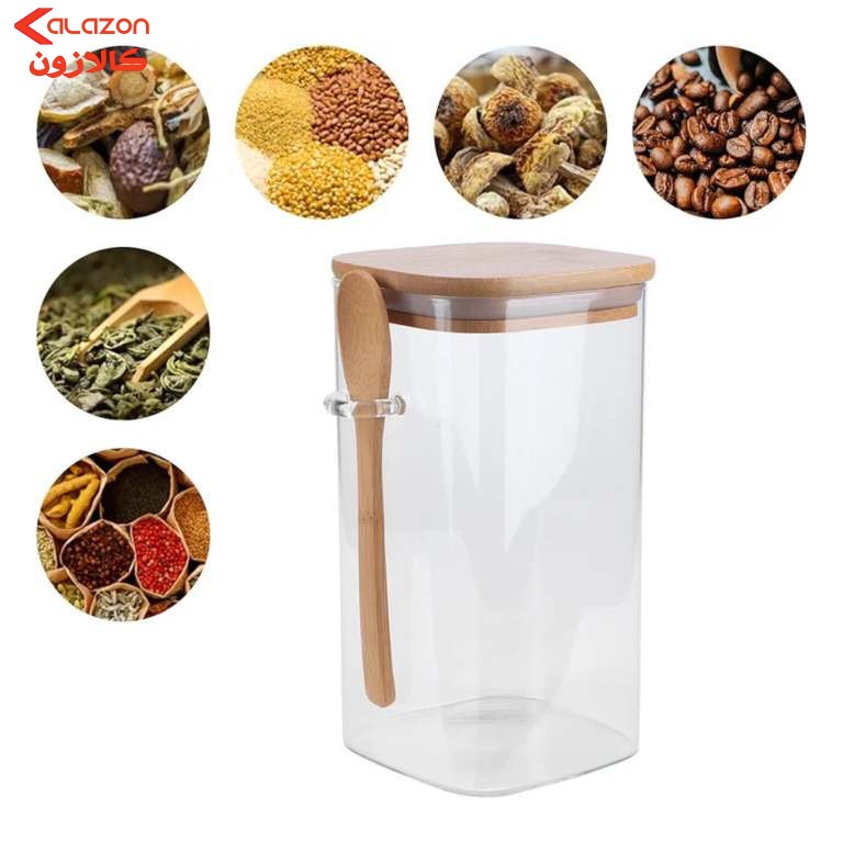 بانکه مدل شیشه ایی درب بامبو کد 8&15