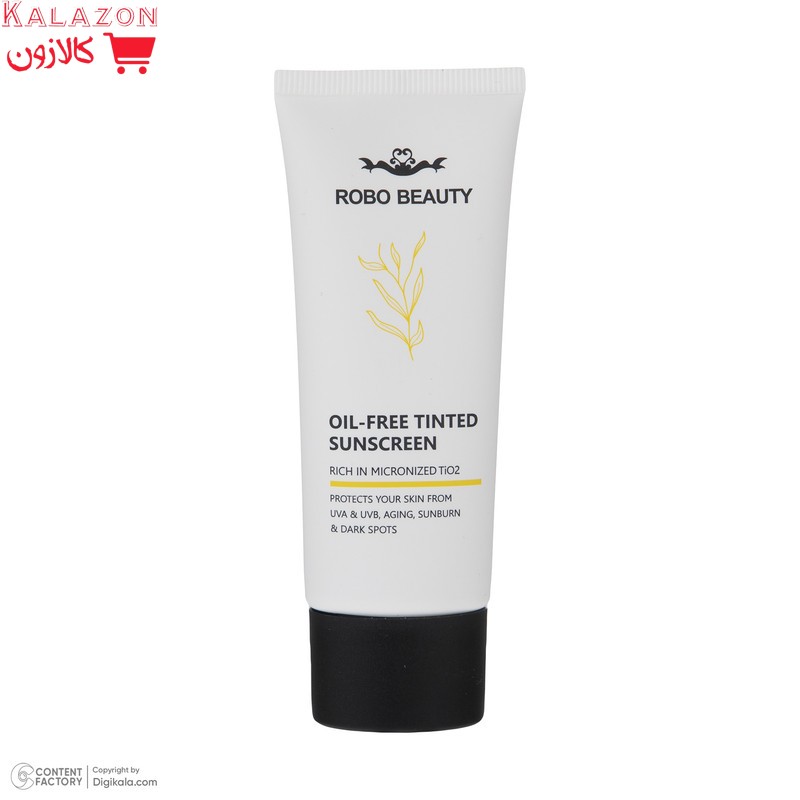 کرم ضدآفتاب رنگی SPF50 روبو بیوتی مدل Oil Free ‌مناسب پوست‌های چرب، حجم 40 میلی‌لیتر