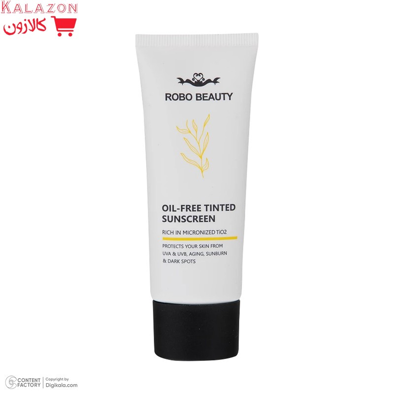 کرم ضدآفتاب رنگی SPF50 روبو بیوتی مدل Oil Free ‌مناسب پوست‌های چرب، حجم 40 میلی‌لیتر