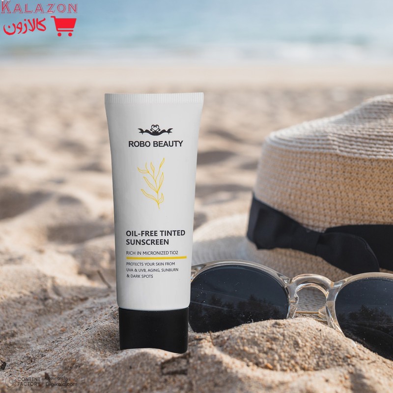 کرم ضدآفتاب رنگی SPF50 روبو بیوتی مدل Oil Free ‌مناسب پوست‌های چرب، حجم 40 میلی‌لیتر
