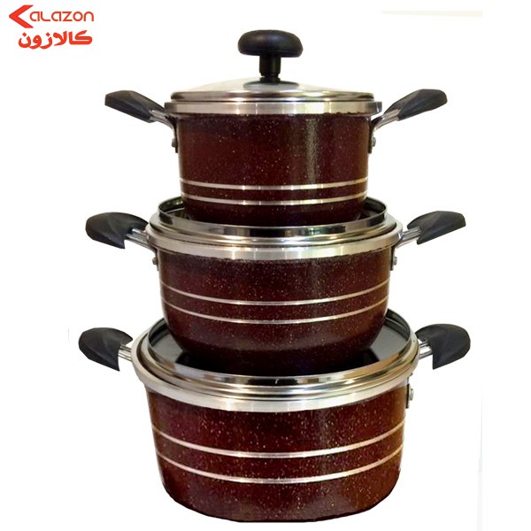 سرویس پخت و پز 6 پارچه طرح لانه زنبوری