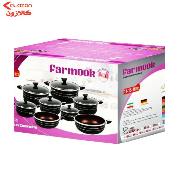 سرویس پخت و پز 14 پارچه فرموک طرح چدن مدل 0022