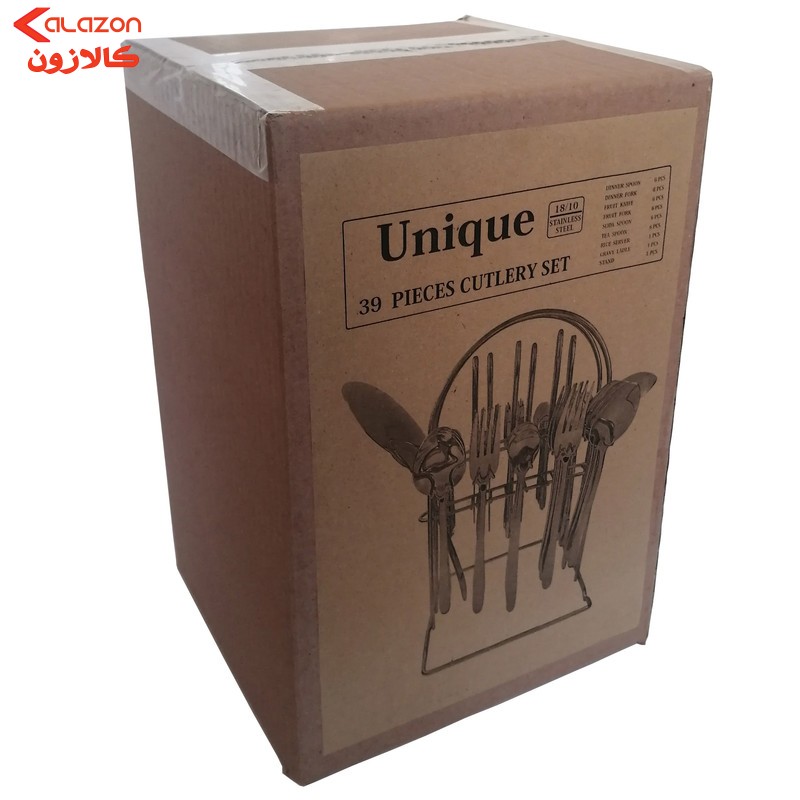سرویس قاشق و چنگال 39 پارچه یونیک مدل دونا