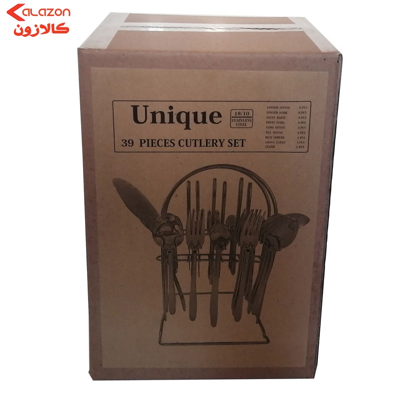 سرویس قاشق و چنگال 39 پارچه یونیک مدل دونا