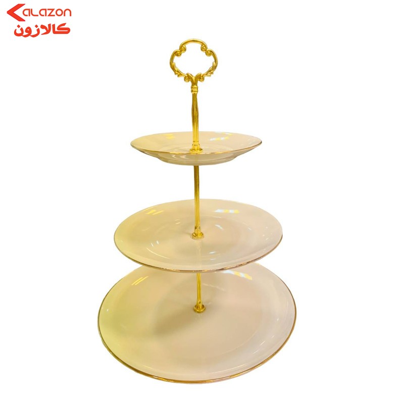 شیرینی خوری مدل سه طبقه طرح لب طلایی