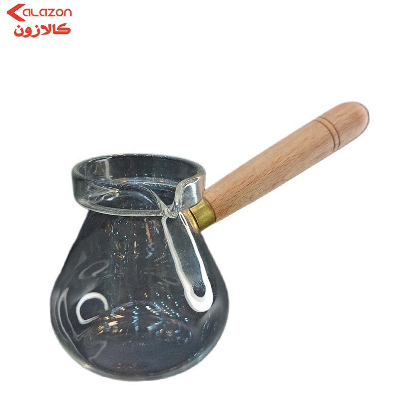 قهوه جوش مدل دسته چوبی پیرکس