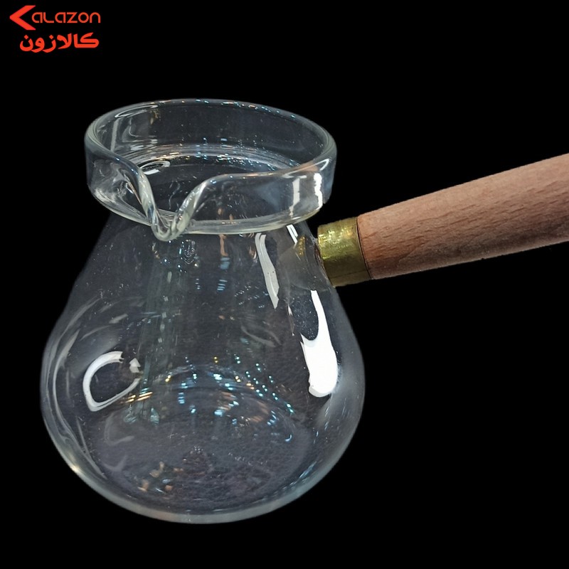 قهوه جوش مدل دسته چوبی پیرکس