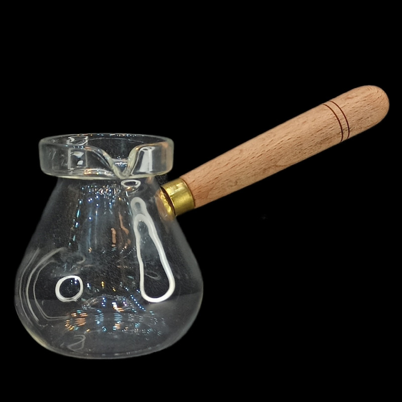 قهوه جوش مدل دسته چوبی پیرکس