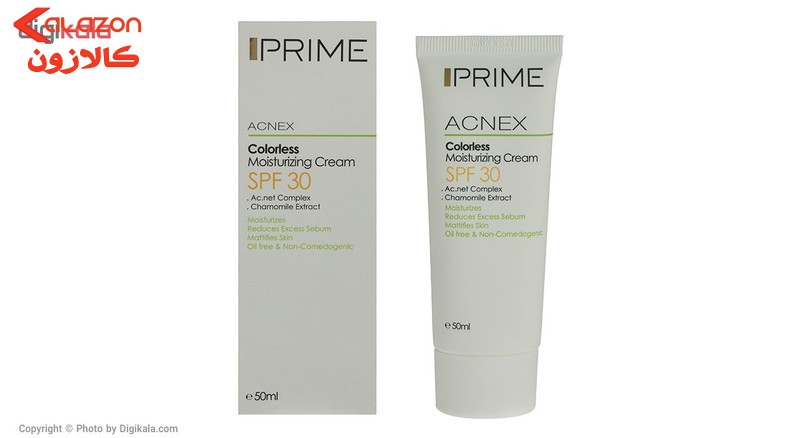 کرم مرطوب کننده بدون رنگ پرایم مدل Acnex SPF 30 حجم 50 میلی لیتر1002466