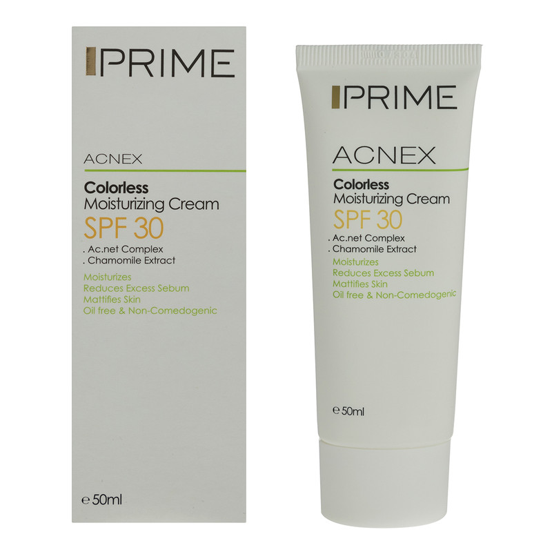 کرم مرطوب کننده بدون رنگ پرایم مدل Acnex SPF 30 حجم 50 میلی لیتر1002466