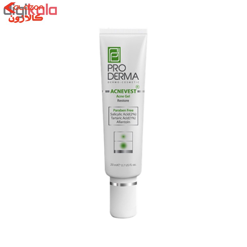 ژل ضد جوش پرودرما مدل Acne Derm حجم 20 میلی لیتر