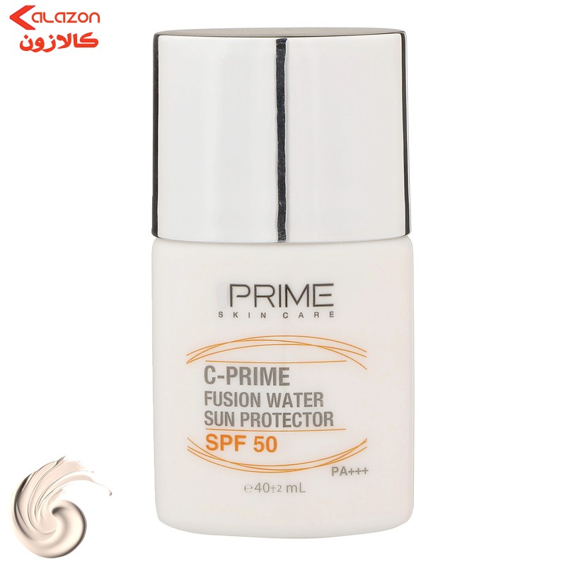 لوسیون ضدآفتاب بی‌رنگ پرایم SPF50 مدل Fusion Water، مناسب پوست‌های چرب، حجم 30 میلی‌لیتر