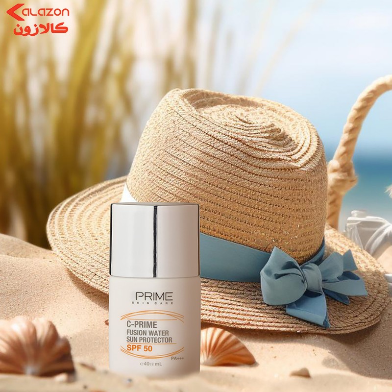 لوسیون ضدآفتاب بی‌رنگ پرایم SPF50 مدل Fusion Water، مناسب پوست‌های چرب، حجم 30 میلی‌لیتر