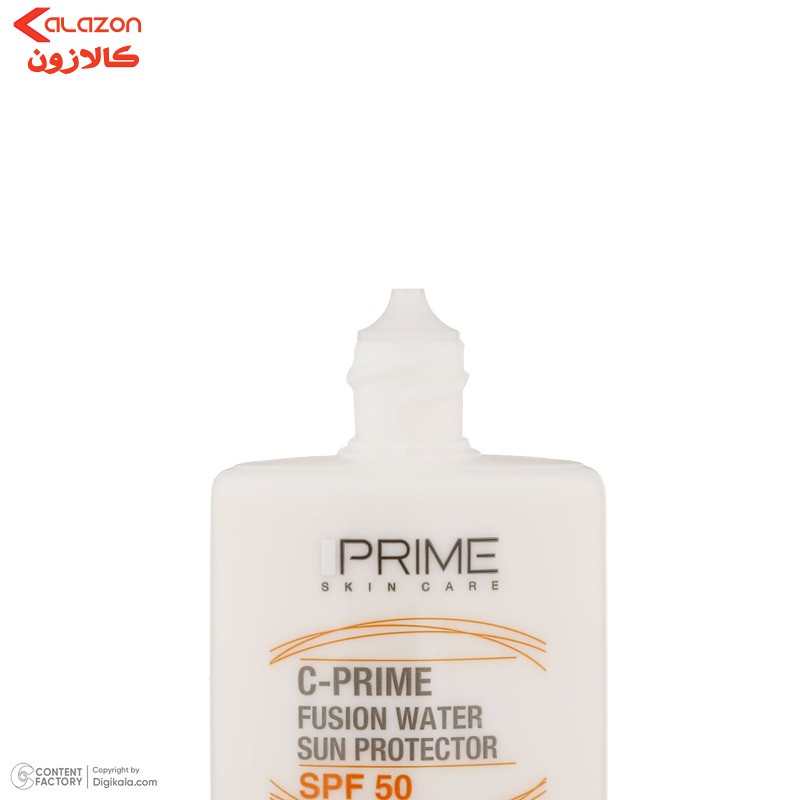 لوسیون ضدآفتاب بی‌رنگ پرایم SPF50 مدل Fusion Water، مناسب پوست‌های چرب، حجم 30 میلی‌لیتر