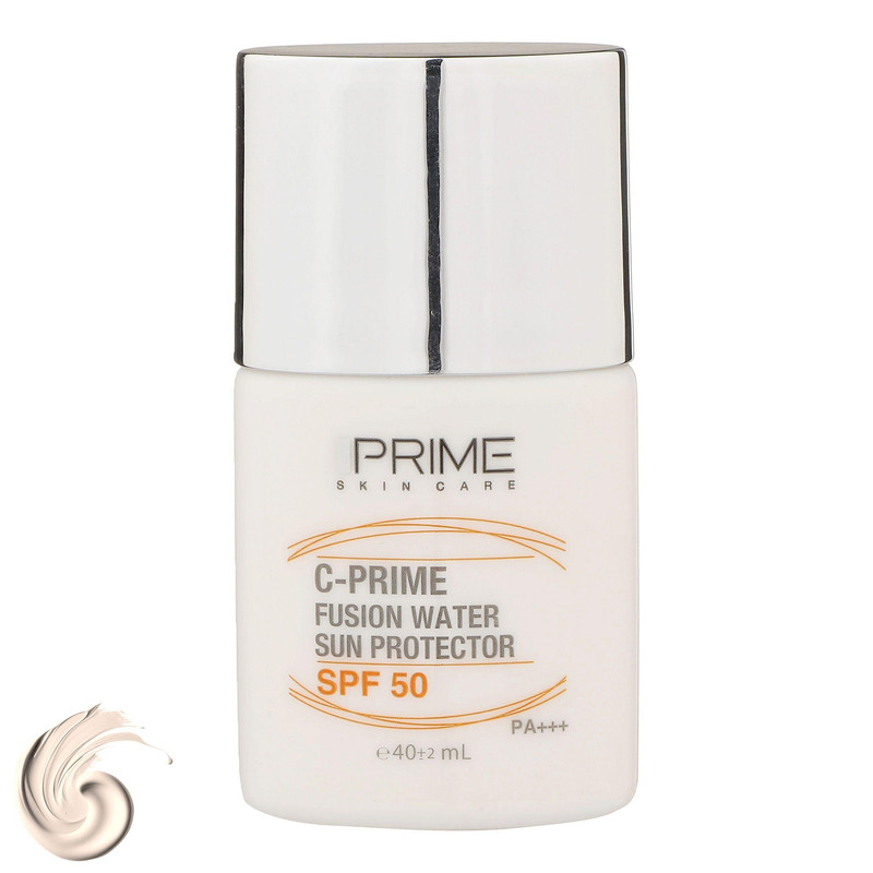 لوسیون ضدآفتاب بی‌رنگ پرایم SPF50 مدل Fusion Water، مناسب پوست‌های چرب، حجم 30 میلی‌لیتر