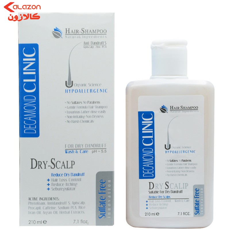 شامپو ضد شوره مو دکاموند کلینیک مدل SCALP حجم 210 میلی لیتر