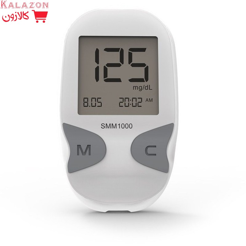 دستگاه تست قند خون دیابان مدل SMM 1000 به همراه نوار تست قند خون بسته 25 عددی