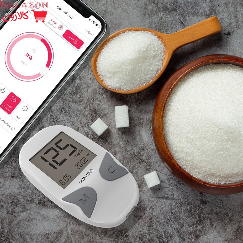 دستگاه تست قند خون دیابان مدل SMM 1000 به همراه نوار تست قند خون بسته 25 عددی