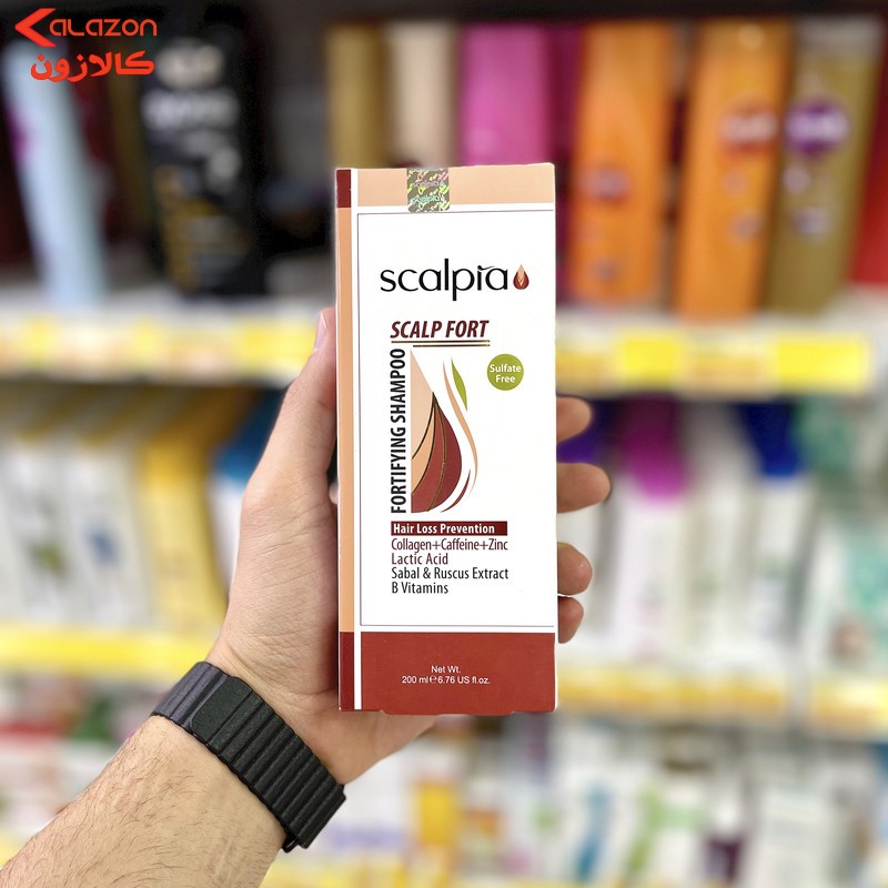 شامپو ضد ریزش مو اسکالپیا مدل تقویتی حجم 200 میلی‌لیتر